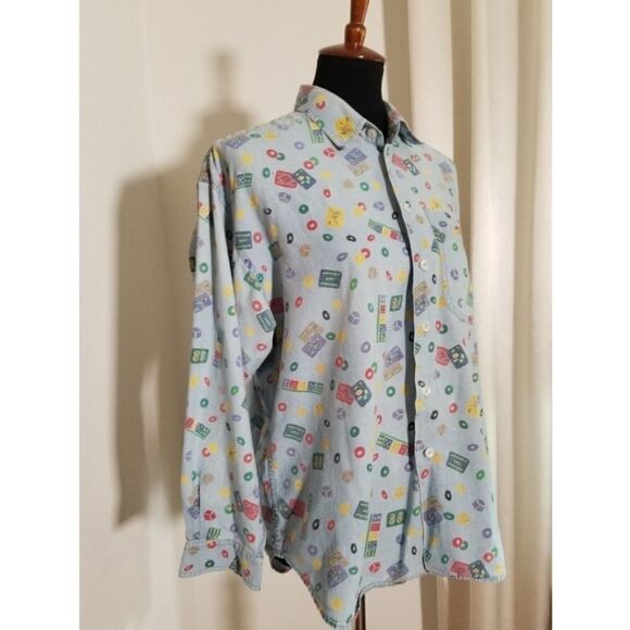 Vintage Grandmas 90's Casino Denim Shirt - Picture 4 of 6